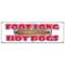 Signmission FOOT LONG HOT DOGS BANNER SIGN dog sausauge ballpark street food B-72 Foot Long Hot Dogs - alternate 1